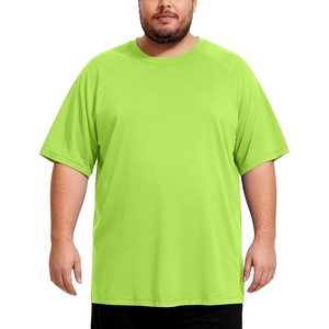 image:imageMens Big and Tall Swim Shirts UPF 50 Sun Protection Short Sleeve Rash Guard Quick Dry TShirt for Beach and SurfingLime Green