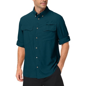 image:imageRoadbox Mens Sun Protection Fishing Shirt Long Sleeve Cool Dry Lightweight UPF 50 Shirts for Hiking Camping Safari TravelDark Blue
