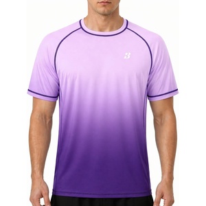 image:imageRoadbox Mens Swim Shirts Short Sleeve UPF 50 UV Sun Protection SPF Rash Guard Quick Dry Surf Water Beach Fishing T ShirtDeep Purple Gradient
