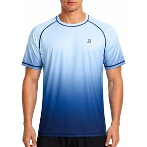 image:imageRoadbox Mens Swim Shirts Short Sleeve UPF 50 UV Sun Protection SPF Rash Guard Quick Dry Surf Water Beach Fishing T ShirtNavy Blue Gradient