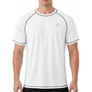 image:imageRoadbox Mens Swim Shirts Short Sleeve UPF 50 UV Sun Protection SPF Rash Guard Quick Dry Surf Water Beach Fishing T ShirtWhite