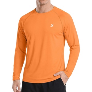 image:imageRoadbox Mens UPF 50 Long Sleeve Rash Guard Lightweight Quick Dry UV Sun Protection Swim Shirt for Fishing Workout RunningOrange