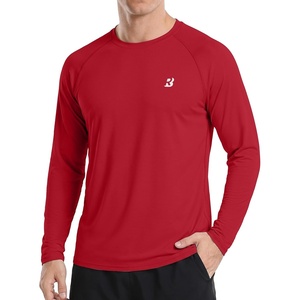 image:imageRoadbox Mens UPF 50 Long Sleeve Rash Guard Lightweight Quick Dry UV Sun Protection Swim Shirt for Fishing Workout RunningRed