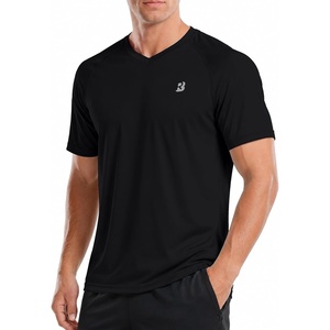 image:imageRoadbox Mens UPF 50 Swim Shirts Sun Protection V Neck Short Sleeve Rash Guard Athletic TShirt for Hiking Surfing BeachBlack