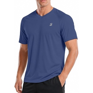 image:imageRoadbox Mens UPF 50 Swim Shirts Sun Protection V Neck Short Sleeve Rash Guard Athletic TShirt for Hiking Surfing BeachDark Blue
