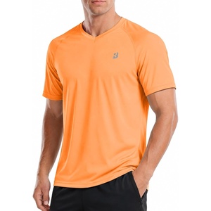 image:imageRoadbox Mens UPF 50 Swim Shirts Sun Protection V Neck Short Sleeve Rash Guard Athletic TShirt for Hiking Surfing BeachOrange