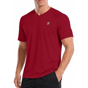 image:imageRoadbox Mens UPF 50 Swim Shirts Sun Protection V Neck Short Sleeve Rash Guard Athletic TShirt for Hiking Surfing BeachRed