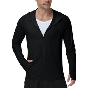 image:imageRoadbox Mens UPF 50 UV Sun Protection Hoodie Jacket Lightweight Full Zip Fishing Shirts for Hiking Running WorkoutBlack