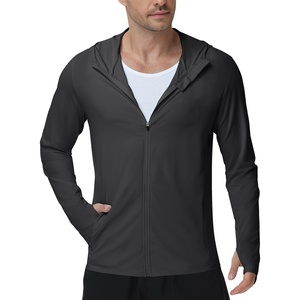 image:imageRoadbox Mens UPF 50 UV Sun Protection Hoodie Jacket Lightweight Full Zip Fishing Shirts for Hiking Running WorkoutDark Gray
