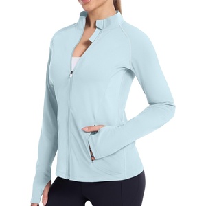 image:imageRoadbox Womens UPF 50 Lightweight Athletic Jackets Zip Up Long Sleeve Sun UV Protection Shirts for Workout Running HikingLight Blue