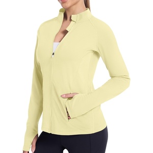 image:imageRoadbox Womens UPF 50 Lightweight Athletic Jackets Zip Up Long Sleeve Sun UV Protection Shirts for Workout Running HikingLight Yellow