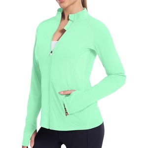 image:imageRoadbox Womens UPF 50 Lightweight Athletic Jackets Zip Up Long Sleeve Sun UV Protection Shirts for Workout Running HikingMint Green