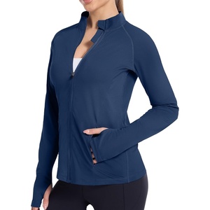 image:imageRoadbox Womens UPF 50 Lightweight Athletic Jackets Zip Up Long Sleeve Sun UV Protection Shirts for Workout Running HikingNavy Blue