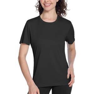 image:imageRoadbox Womens Workout Tops Short Sleeve UPF 50 Sun Protection Shirts Quick Dry Athletic Gym Running Hiking Tee ShirtBlack