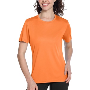 image:imageRoadbox Womens Workout Tops Short Sleeve UPF 50 Sun Protection Shirts Quick Dry Athletic Gym Running Hiking Tee ShirtBright Orange