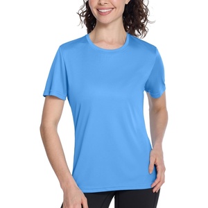 image:imageRoadbox Womens Workout Tops Short Sleeve UPF 50 Sun Protection Shirts Quick Dry Athletic Gym Running Hiking Tee ShirtMedium Blue