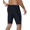 image:imageRoadbox Swim Jammers for Men Athletic Swimsuit for Training Racing Quick Dry Endurance Competitive Swimming Shorts UPF 50Black Hits Blue Line