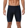 image:imageRoadbox Swim Jammers for Men Athletic Swimsuit for Training Racing Quick Dry Endurance Competitive Swimming Shorts UPF 50Black Hits Blue Line