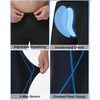 image:imageRoadbox Swim Jammers for Men Athletic Swimsuit for Training Racing Quick Dry Endurance Competitive Swimming Shorts UPF 50Black Hits Blue Line
