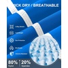 image:imageRoadbox Swim Jammers for Men Athletic Swimsuit for Training Racing Quick Dry Endurance Competitive Swimming Shorts UPF 50Blue Hits White Line