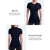 image:imageRoadbox Womens Compression Shirt Slim Fit Short Sleeve Athletic Top Workout Undershirt for Gym and YogaNavy