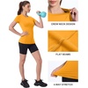 image:imageRoadbox Womens Compression Shirt Slim Fit Short Sleeve Athletic Top Workout Undershirt for Gym and YogaOrange