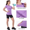image:imageRoadbox Womens Compression Shirt Slim Fit Short Sleeve Athletic Top Workout Undershirt for Gym and YogaPurple