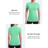 image:imageRoadbox Womens Compression Shirt Slim Fit Short Sleeve Athletic Top Workout Undershirt for Gym and YogaSeaweed Green
