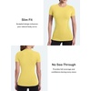 image:imageRoadbox Womens Compression Shirt Slim Fit Short Sleeve Athletic Top Workout Undershirt for Gym and YogaYellow