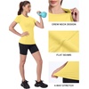 image:imageRoadbox Womens Compression Shirt Slim Fit Short Sleeve Athletic Top Workout Undershirt for Gym and YogaYellow