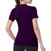 image:imageRoadbox Womens Compression Shirts Short Sleeve Workout Tops Athletic Gym TShirt Yoga Running Quick Dry Base LayerDeep Purple