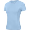 image:imageRoadbox Womens Compression Shirt Slim Fit Short Sleeve Athletic Top Workout Undershirt for Gym and YogaLight Blue Gray