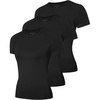 image:imageRoadbox Womens Compression Shirts Short Sleeve Workout Tops Athletic Gym TShirt Yoga Running Quick Dry Base LayerBlackblackblack