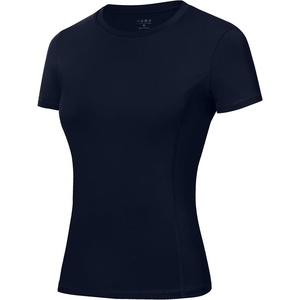 image:imageRoadbox Womens Compression Shirt Slim Fit Short Sleeve Athletic Top Workout Undershirt for Gym and YogaNavy