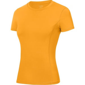 image:imageRoadbox Womens Compression Shirt Slim Fit Short Sleeve Athletic Top Workout Undershirt for Gym and YogaOrange