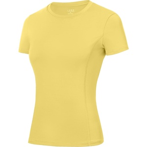 image:imageRoadbox Womens Compression Shirt Slim Fit Short Sleeve Athletic Top Workout Undershirt for Gym and YogaYellow