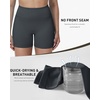 image:imageRoadbox 358 No Front Seam Womens Biker Shorts High Waisted Tummy Control Volleyball Yoga Workout Gym Spandex ShortsGray