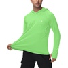 image:imageRoadbox Mens UPF 50 Fishing Shirts Long Sleeve UV Sun Hoodie Hiking Running Swim Athletic Workout ShirtA02apple Green