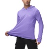 image:imageRoadbox Mens UPF 50 Fishing Shirts Long Sleeve UV Sun Hoodie Hiking Running Swim Athletic Workout ShirtA02bright Purple