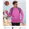 image:imageRoadbox Mens UPF 50 Fishing Shirts Long Sleeve UV Sun Hoodie Hiking Running Swim Athletic Workout ShirtA02bright Rose Red
