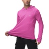 image:imageRoadbox Mens UPF 50 Fishing Shirts Long Sleeve UV Sun Hoodie Hiking Running Swim Athletic Workout ShirtA02bright Rose Red