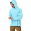 image:imageRoadbox UPF 50 Fishing Shirts for Men Long Sleeve UV Sun Protection Hoodie Outdoor Hiking Running Swimming Rash Guard1 Packaqua Green