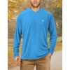 image:imageRoadbox UPF 50 Fishing Shirts for Men Long Sleeve UV Sun Protection Hoodie Outdoor Hiking Running Swimming Rash Guard1 Packcampanula Blue