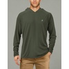 image:imageRoadbox UPF 50 Fishing Shirts for Men Long Sleeve UV Sun Protection Hoodie Outdoor Hiking Running Swimming Rash Guard1 Packdark Green
