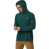 image:imageRoadbox UPF 50 Fishing Shirts for Men Long Sleeve UV Sun Protection Hoodie Outdoor Hiking Running Swimming Rash Guard1 Packemerald Green