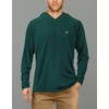 image:imageRoadbox UPF 50 Fishing Shirts for Men Long Sleeve UV Sun Protection Hoodie Outdoor Hiking Running Swimming Rash Guard1 Packemerald Green