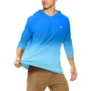 image:imageRoadbox UPF 50 Fishing Shirts for Men Long Sleeve UV Sun Protection Hoodie Outdoor Hiking Running Swimming Rash Guard1 Packgradient Bluegreen