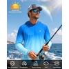 image:imageRoadbox UPF 50 Fishing Shirts for Men Long Sleeve UV Sun Protection Hoodie Outdoor Hiking Running Swimming Rash Guard1 Packgradient Bluegreen