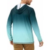 image:imageRoadbox UPF 50 Fishing Shirts for Men Long Sleeve UV Sun Protection Hoodie Outdoor Hiking Running Swimming Rash Guard1 Packgradient Dark Bluegreen