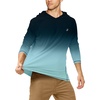 image:imageRoadbox UPF 50 Fishing Shirts for Men Long Sleeve UV Sun Protection Hoodie Outdoor Hiking Running Swimming Rash Guard1 Packgradient Dark Bluegreen